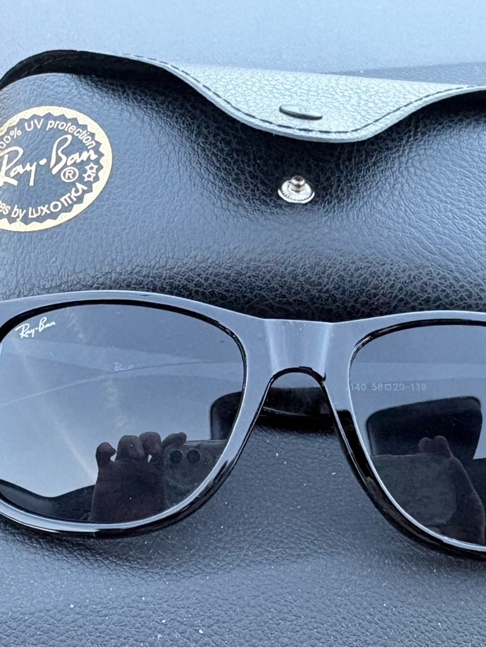 Ray-Ban Men’s Black Frame with Dark Gray Lenses Sunglasses